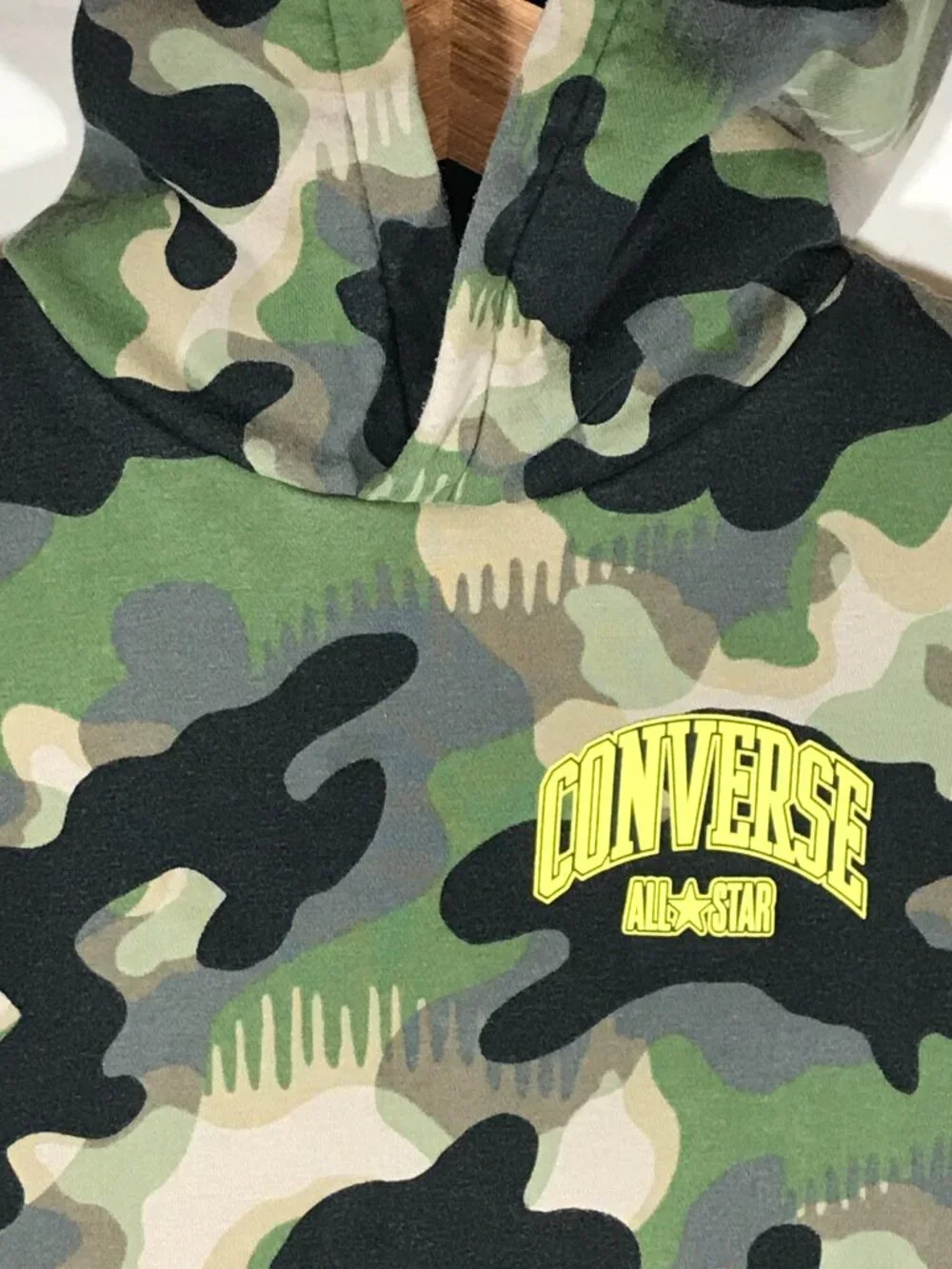 Converse Kid's Small 8-10 Camouflage Long Sleeve Hoodie Sweatshirt